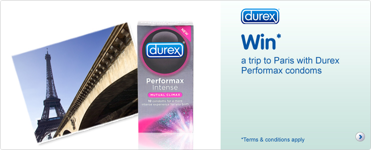 Win a trip to Paris with Durex Performax condoms